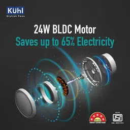 kuhl Arctis A1 600mm Decorative Fan | High Airflow | Saves up to 65% Electricity 5 Star 600 3 Blade Ceiling Fan image 3