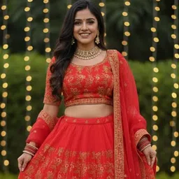 anugrah Floral Print Semi Stitched Lehenga Choli-picture-36