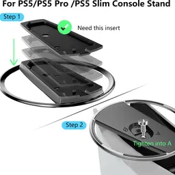 PROBEROS Vertical Stand Non Slip Base Mount Heat Dissipation PS5 Slim and Pro Gaming Accessory Kit image 5