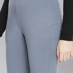 dollar missy Women Regular Fit Grey Cotton Blend Trousers image 4