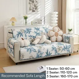wonder decor Polyester 3 Seater Sofa Floral Cover-picture-36