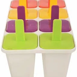 cltllzen 8 Pcs Ice Cream Candy Kulfi Maker Popsicle Mould Made of high quality plastic Multicolor Plastic Ice Cube Tray-picture-16