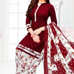 simplyethnic Unstitched Crepe Kurta & Churidar Material Printed-picture-24