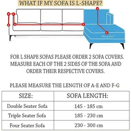 cortina Blue Solid Jacquard 1 Seater Stretchable Sofa Cover image 5