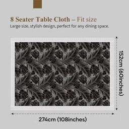 kuber industries PVC 8 Seater Self Design Table Cover image 3