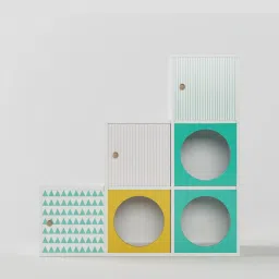 boingg! - a happy start Noughts & Dots Step Storage Cabinet In White Colour image 4