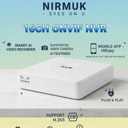 Nirmuk 16CH P6S LITE 4K NVR Upto 16 IP CAMERA SUPPORT Two-way audio SUPPORT Security Camera image 2