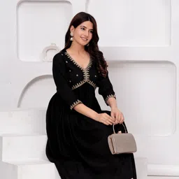lakshay fashion Women Embellished Viscose Rayon Anarkali Kurta-picture-34