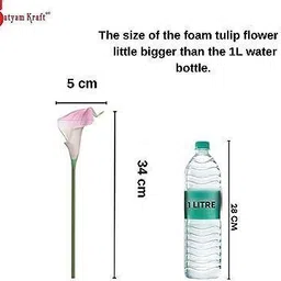 satyam kraft Pink Lily Artificial Flower image 3