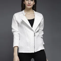 i.t fashion Women Self Design Collared Neck Black Sweater image 1