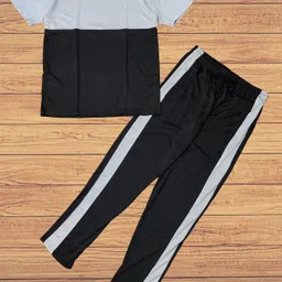 linsor fashion Men Night Suit Set Black Striped-picture-11