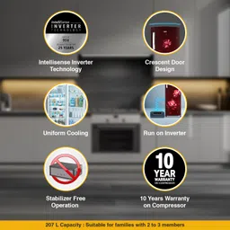 whirlpool 207 L Direct Cool Single Door 5 Star Refrigerator image 2