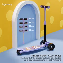 lifelong Scooter for Kids - Foldable Kids Scooter with LED Wheels & Adjustable Height Kids Scooter image 4
