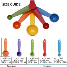 dnelon Measurement Measuring Cups and Spoons Measuring Cup Set (500 ml) Plastic Measuring Spoon Set image 2