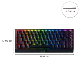 RAZER BlackWidow V3 Mini Bluetooth & 2.4GHz Wireless Gaming Keyboard with Multi Device Connectivity (HyperSpeed Wireless Technology, Black) image 3