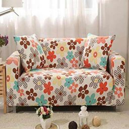 house of quirk Multicolor Printed Polyester 18x90 Inches 3 Seater Sofa Cover-picture-13