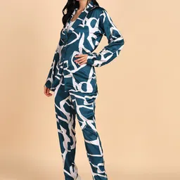 BAESD Printed Crop Top With Trouser & Shirt image 2