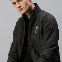 SHOWOFF Men Black Checked Tailored Jacket with Patchwork-picture-44