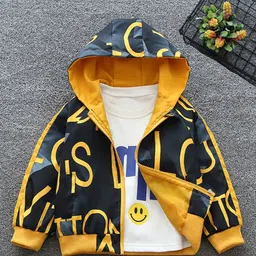 INCLUD Boys Typography Printed Crop Tailored Jacket-image-89