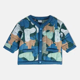 MINI KLUB Boys Abstract Printed Lightweight Crop Pure Cotton Padded Jacket-picture-19