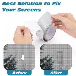 hv enterprise Anti-Mosquito 3 Layer Tape Strong Adhesive Dispenser Seal for Screen of Window Door Tear Hole Super Fix Tape (Manual) image 3