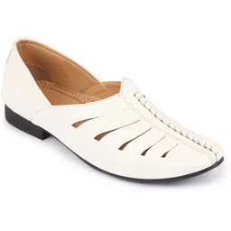 fausto Ethnic Wedding Party Laser Cut Design Slip On Juttis and Mojaris For Men image 4