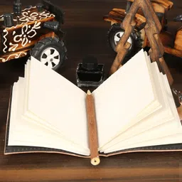 di-kraft Printed Designer leather cover Diary with Lock For Office|Gift|SIZE 5*7 INCHES A5 Diary unruled 200 Pages image 5