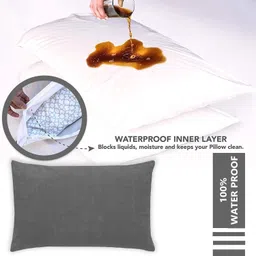 Plain Cotton Filled Zipper Standard Size Pillow Protector-image-77