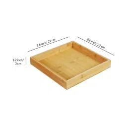 ceradeco (Set of 4) 240ml Dry Fruit Glass Serving Bowl Bowls with Wooden Tray image 3