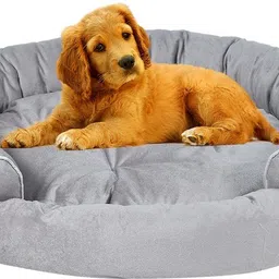 heaven luxurious Reversible Dual Soft Luxury Sofa PET Bed for Dog CAT Puppy Rabbit Grey L Pet Bed-picture-25