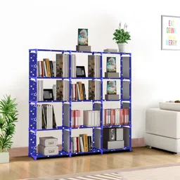 imperial fur 12 Layer Portable Book Shelf Rack | Space-Saving Book Stand for Home & Office Metal Open Book Shelf image 1