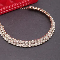 sovely Zircon Metal Necklace Set image 4