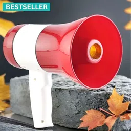 syara Handheld (Megaphone with Recorder) (Bhopu Talk Record Play) & Siren MusicUY538 Handheld (Megaphone) (Bhopu) Horn with USB & SD Card Port for AnnouncingUY538 Outdoor, Indoor PA System image 1