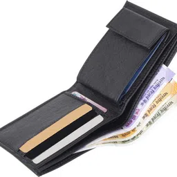 loopa Men Black Artificial Leather Wallet - Regular Size image 2