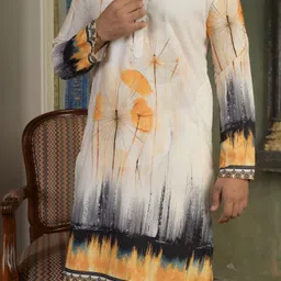 lemonx Men Printed Cotton Rayon Straight Kurta image 2