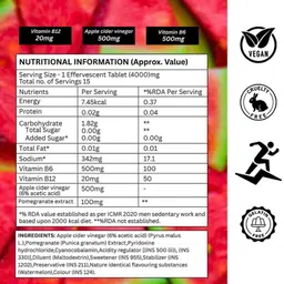 existrong Apple Cider Vinegar Effervescent Tablets for Detox, Energy & Weight Management image 5