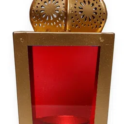 antique collection Red Iron Hanging Lantern image 3