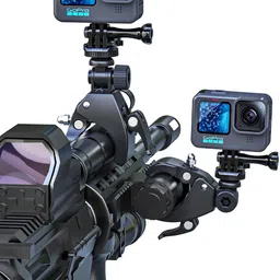 USPOT Bike Motorcycle Handlebar Clamp Adapter GoPr Inst360 Action Camera Mount Clamp Tripod image 3