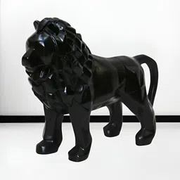 BECKON VENTURE Black Textured Lion Figurine Showpiece-image-64
