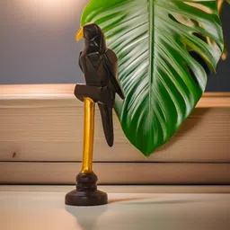 BECKON VENTURE Black & Gold Toned Textured Bird Figurine Showpiece-image-13