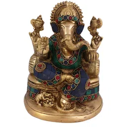 Arihant Craft Copper & Blue Brass Small Showpiece-picture-28