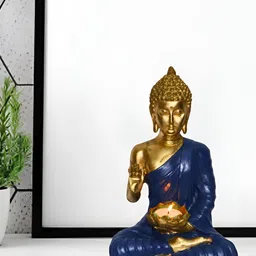 BECKON VENTURE Gold-Toned Buddha Idol Showpiece-image-76