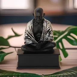 BECKON VENTURE Black & Silver Toned Textured Figurine Showpiece-image-63