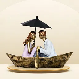 BECKON VENTURE Bronze Toned & White Small Figurine  Showpiece-image-69