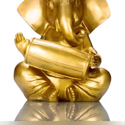 BECKON VENTURE Gold Toned Polyresin Medium Religious Figurine Showpiece image 2