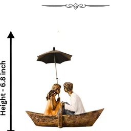 BECKON VENTURE Gold toned & Black Medium Figurine Showpiece image 2