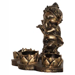 BECKON VENTURE Gold Toned Polyresin Medium Religious Figurine Showpiece image 4