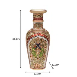 HANDICRAFTS PARADISE Red and Green Marble Showpiece image 4