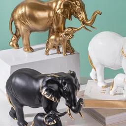 Nestasia Gold-Toned Vintage Elephant Showpiece image 2