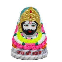 GLOOKS White &Pink Khatu Shyam Marble Showpiece-picture-10